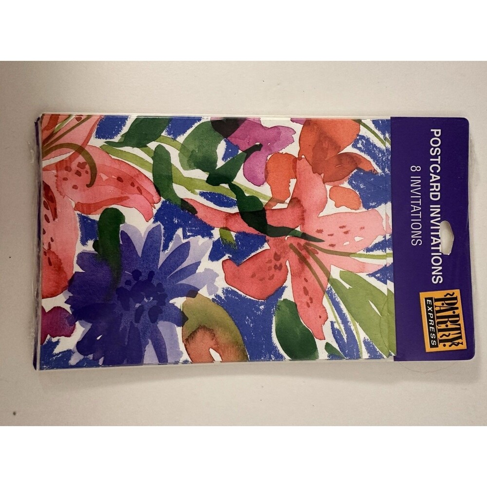 Hallmark Party Express Postcard Invitations Floral Bridal Shower Made In USA